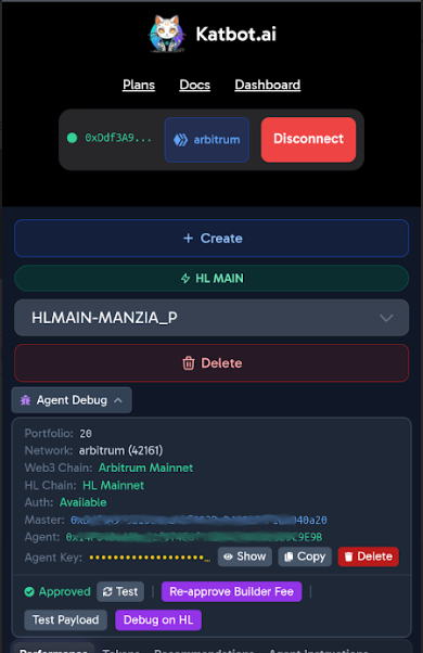Agent key saved confirmation