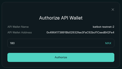 Hyperliquid API Authorize